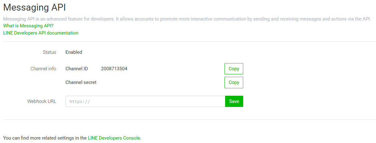 [Messaging API]